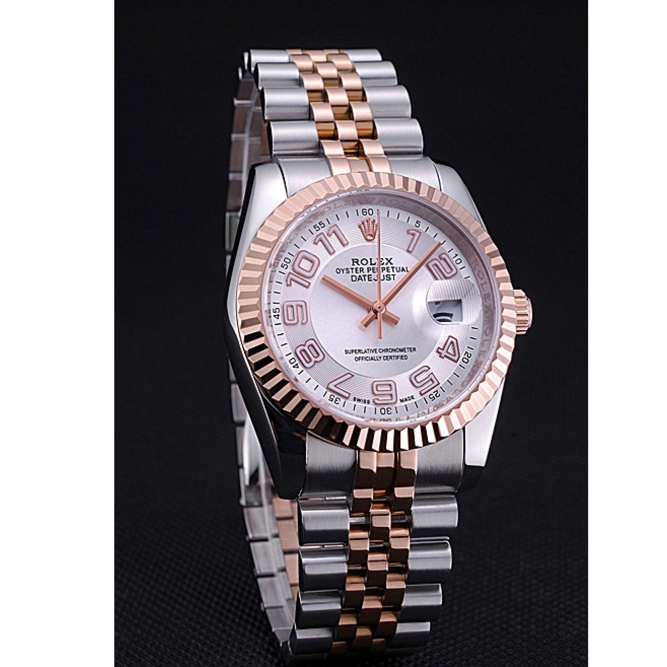 Aaa replica Stainless Gold Dial 622544 Bracelet Steel Rolex and White DateJust 0729